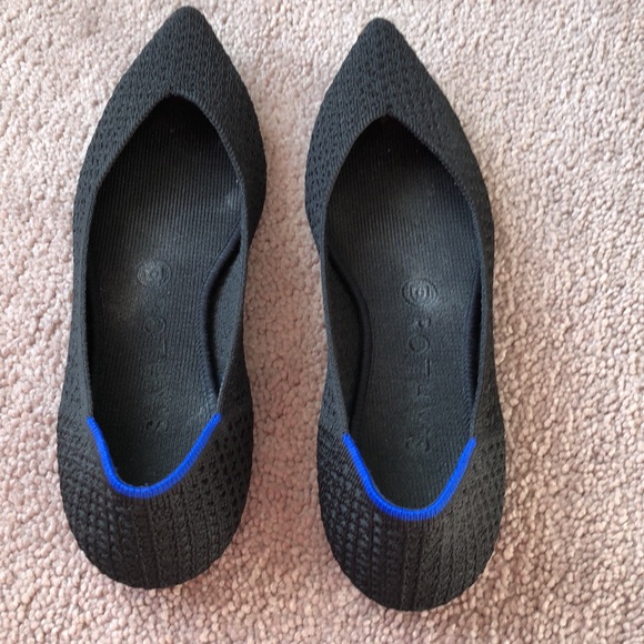 Rothys The Point in Black Honeycomb size 8 - Picture 2 of 9